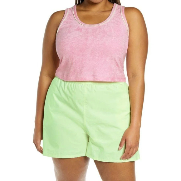 BP Women's Terry Cloth Pink Tank Top Plus Size 3X NWT - Picture 1 of 5